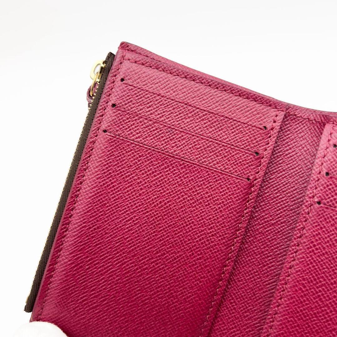 【美品】ヴィトン モノグラム ポルトフォイユ ヴィクトリーヌ フューシャ 財布