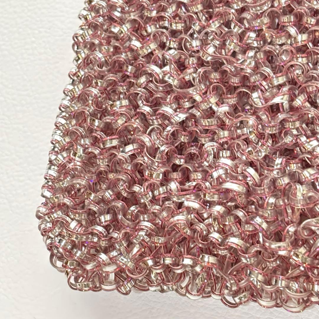 極美品✨アンテプリマ　ミニバッグ　ハンドバッグ　ワイヤーバッグ　ピンク　シルバー