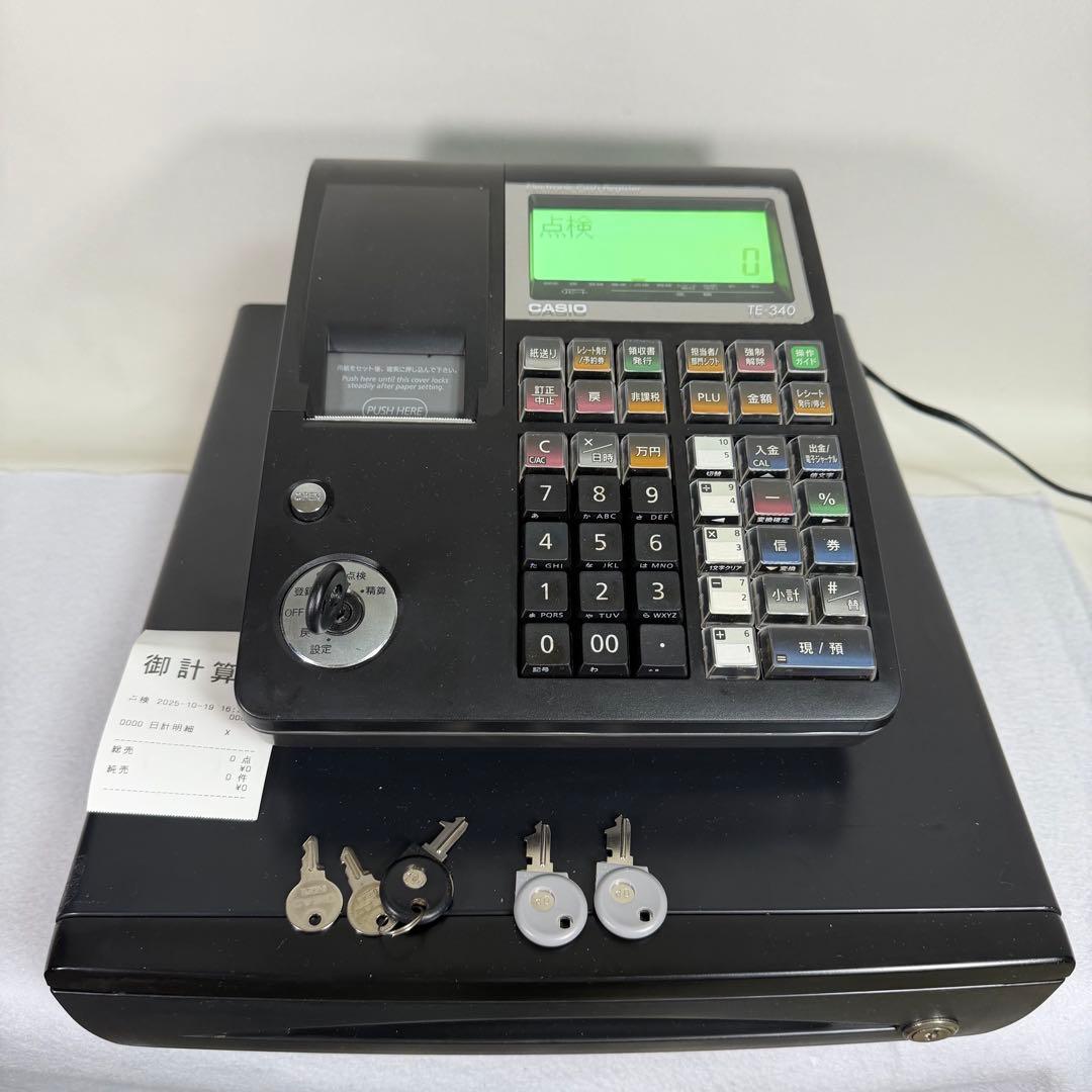 カシオ レジスター te-340｜Amazon | カシオ レジスター 10部門 ドロア