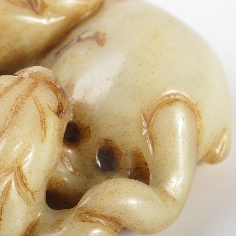 中国 玉石彫刻 犬刻 根付 紙鎮 置物 C R7131E - メルカリ