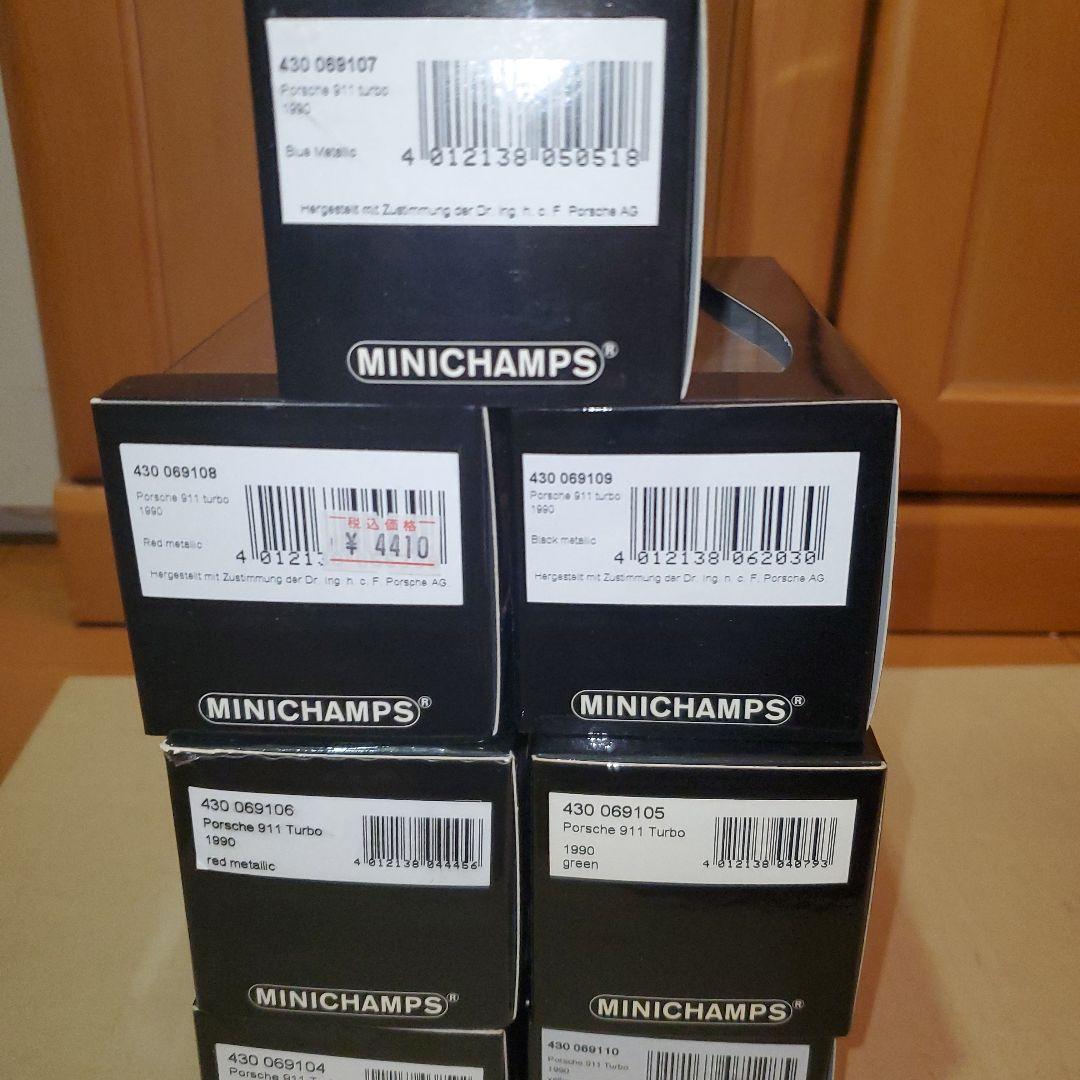 MINICHAMPS Porsche 911 turbo 6台セット赤、黄