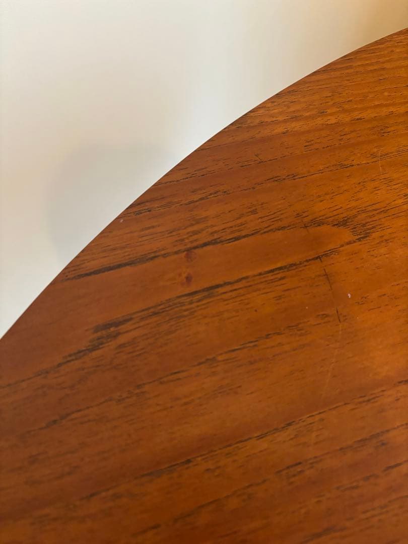 人気の ビンテージ ラウンドテーブル 伸張 拡張φ117cm チーク材