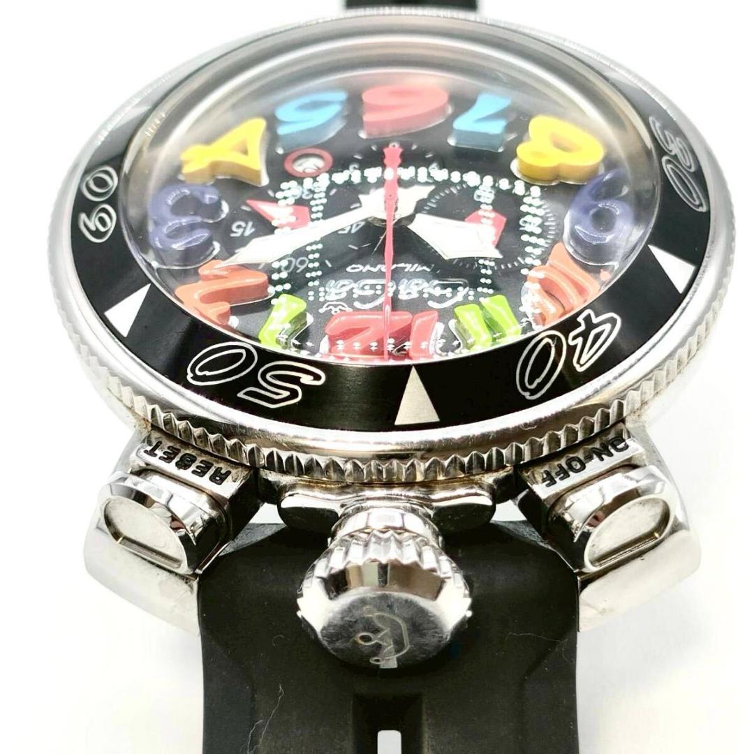 稼働品 GaGa MILANO 腕時計 マヌアーレ クロノグラフ N.C9104