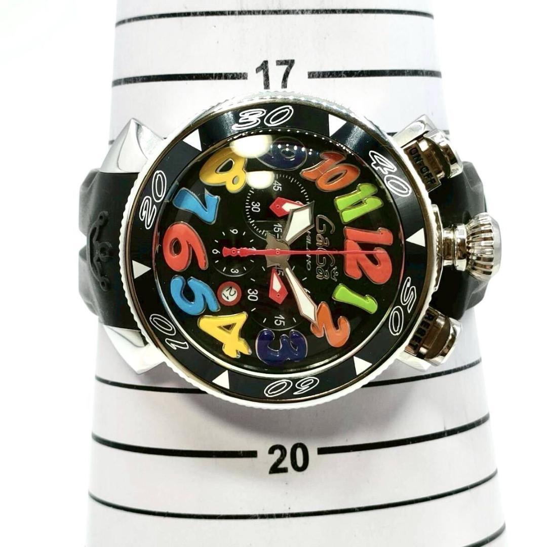 稼働品 GaGa MILANO 腕時計 マヌアーレ クロノグラフ N.C9104