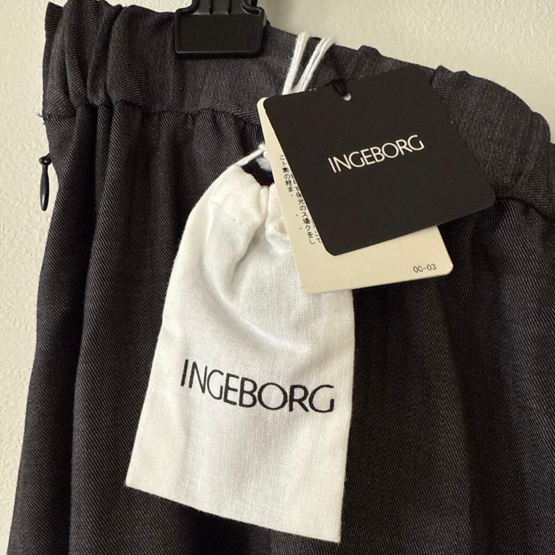 INGEBORG ガウチョパンツ ワイドパンツ 黒 新品未使用 インゲボルグ