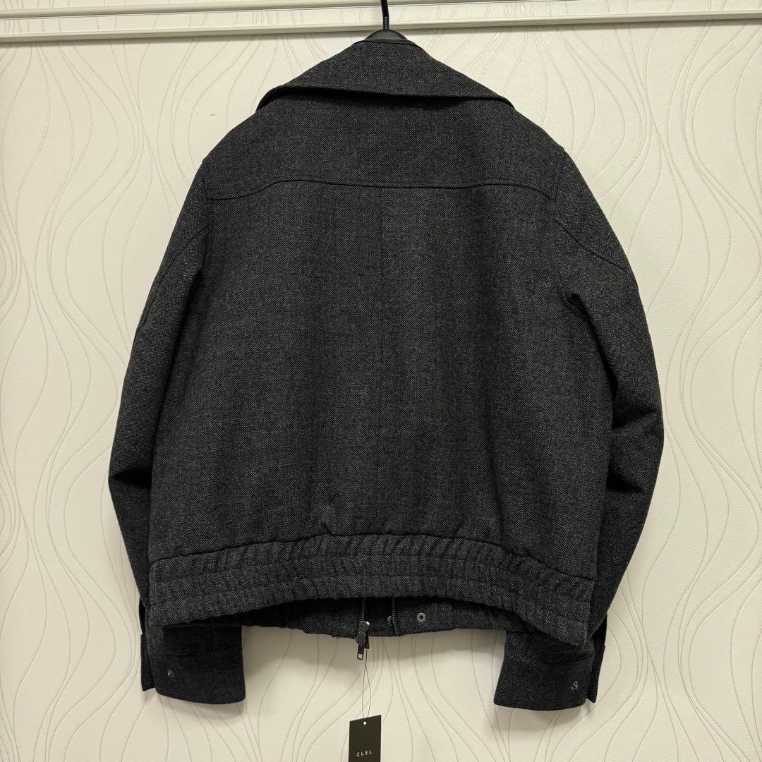 clel Ｍサイズ ウールブレンド ヘリンボーンツイードファイヤーマンブルゾン