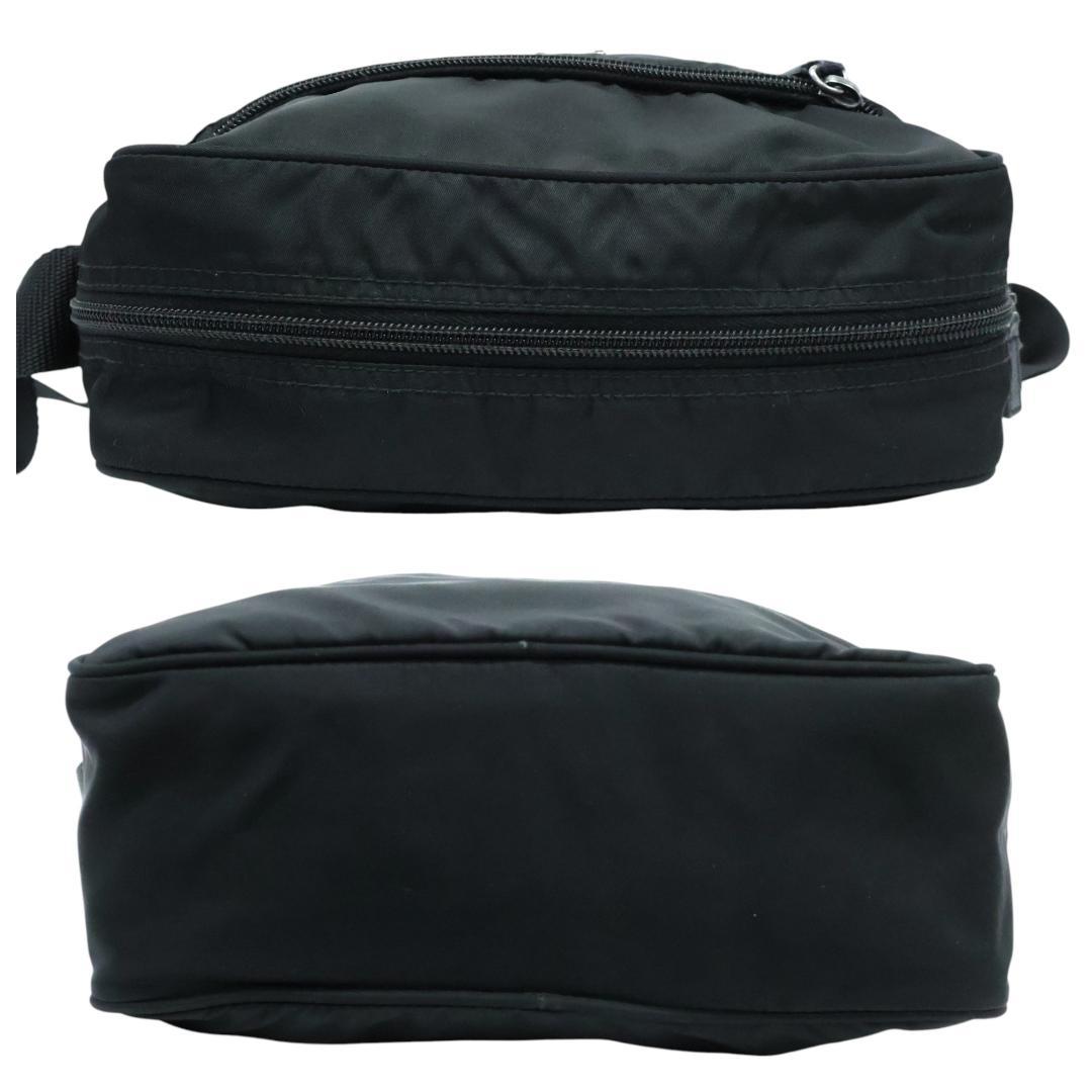 美品 PRADA プラダ ショルダーバッグ 3角プレート 白タグ ブラック