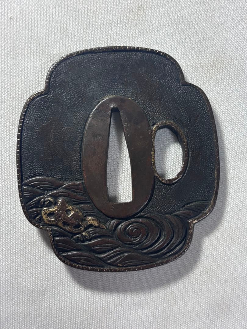 名品　鐔鍔つば　宝船　七福神　鶴と亀　これぞ御利益のある鐔　江戸時代