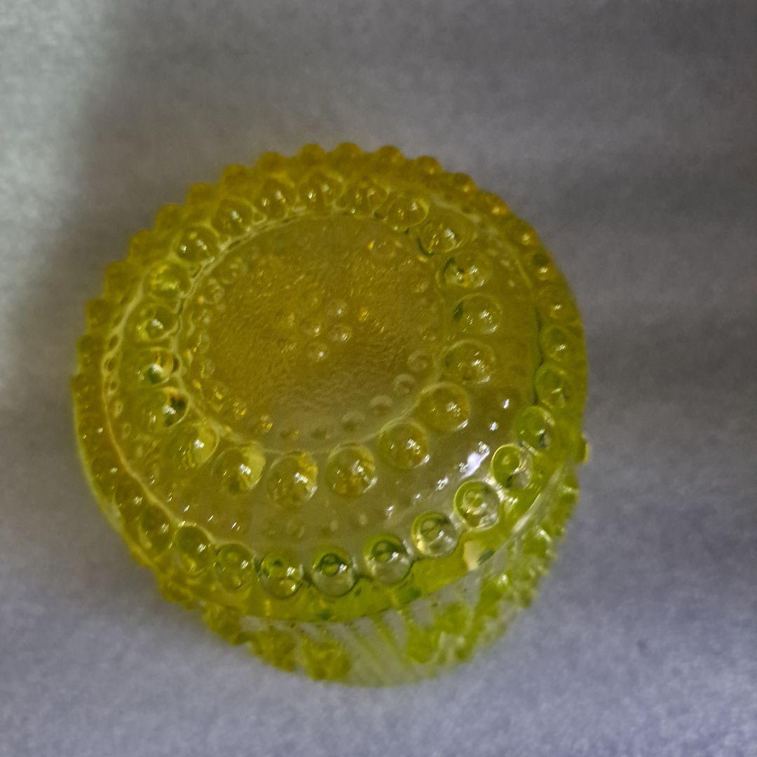 ウランガラス 極上カナリアンイエロー USA 切り子グラス カップ