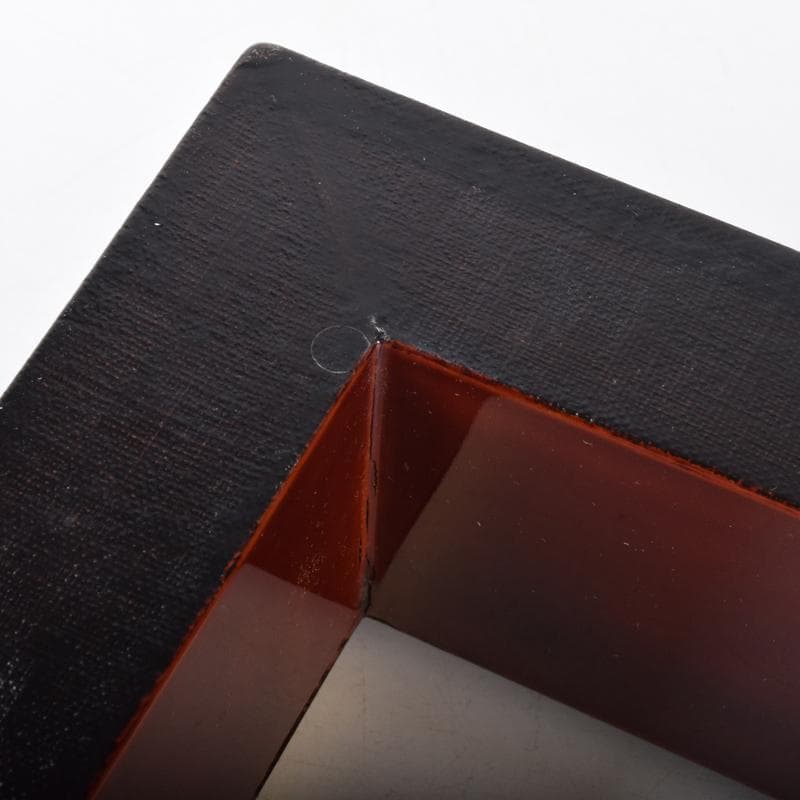 茶道具　輪島塗　塗師　古今青峰作　松葉ちらし　炉縁　共箱　C　7051A