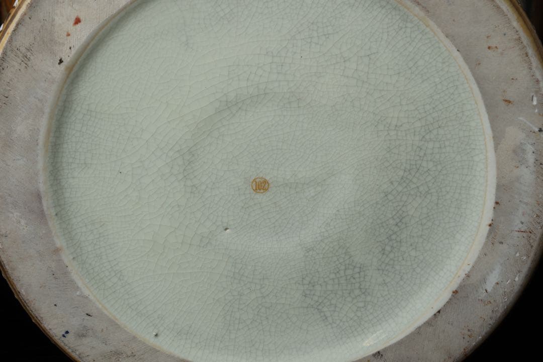 薩摩焼 金薩摩 美人図 大花瓶 高さ61.5㎝ 飾壷 耳付き 花