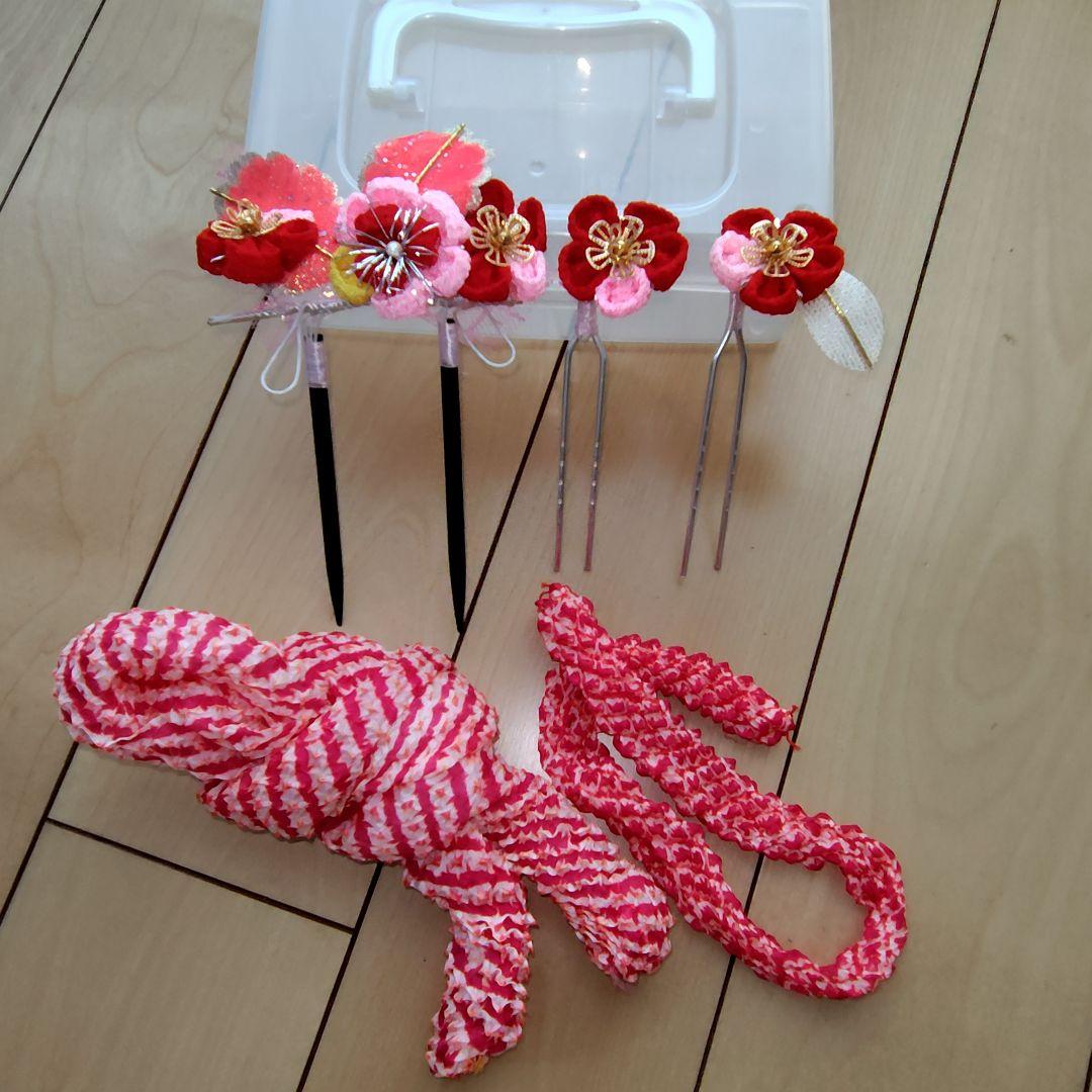 七五三用 （7歳）花柄着物セット（黄色）