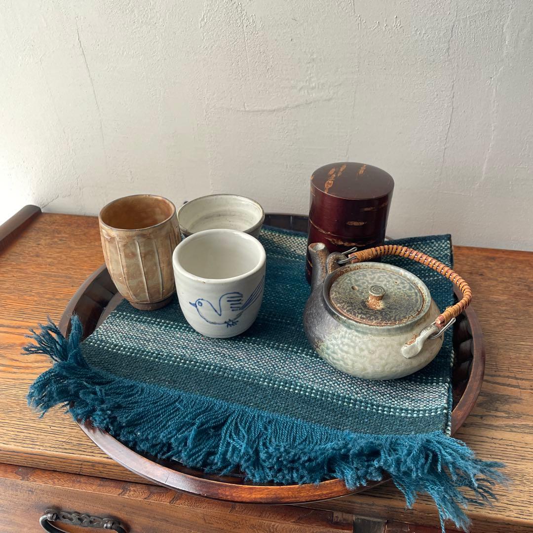 木製 名栗加工 丸盆 大型 古道具風 鑿跡 荒削り ワイルド 古材風