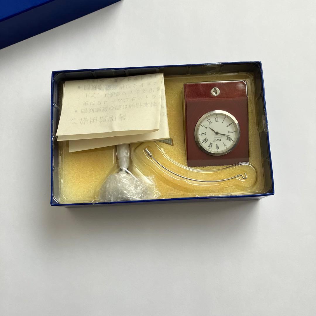 日本エアシステム JAS 飛行機 機内品 時計 置き時計 ダイキャスト 希少品