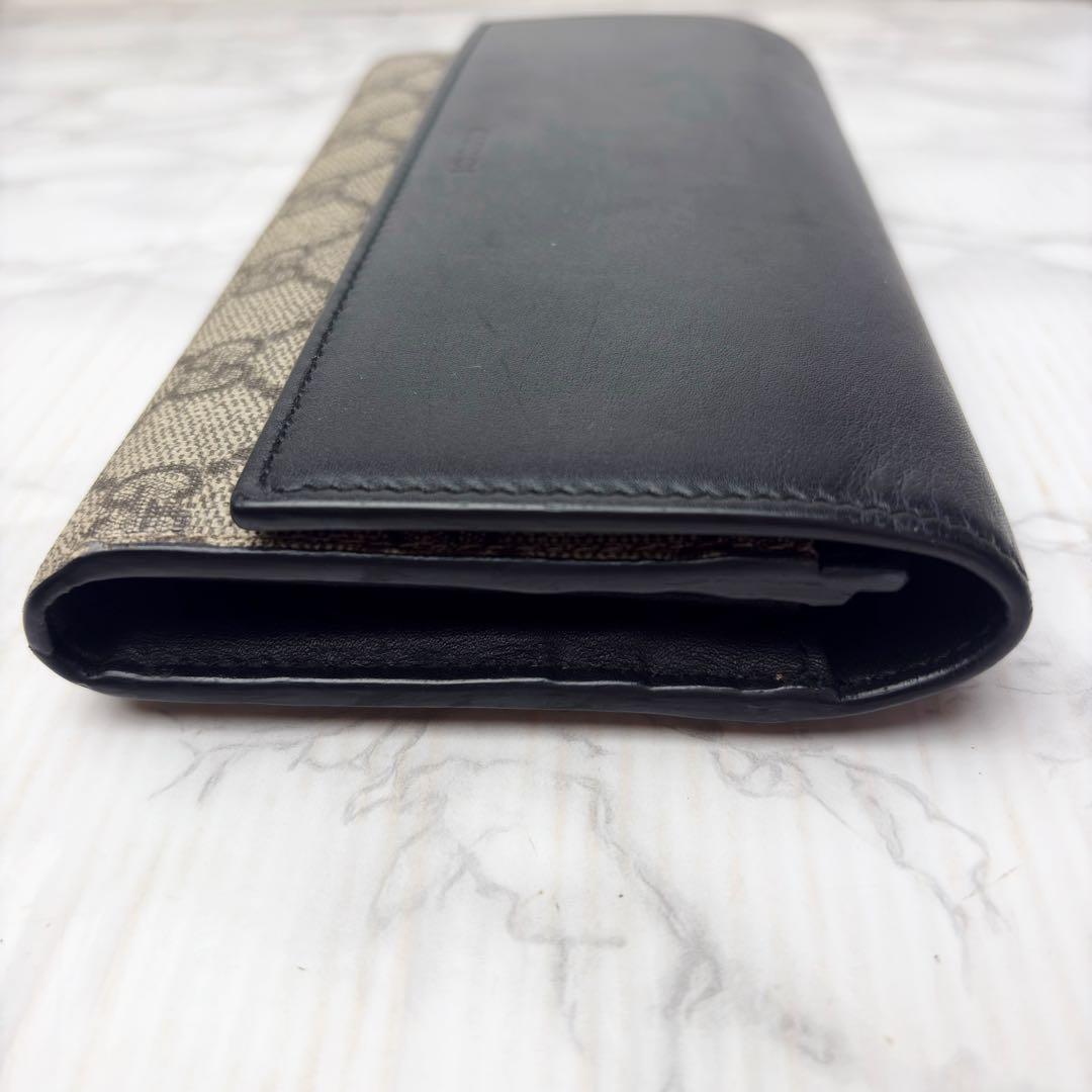 011 極美品GUCCI 長財布 PVC 二つ折り財布 GGスプリーム vy7
