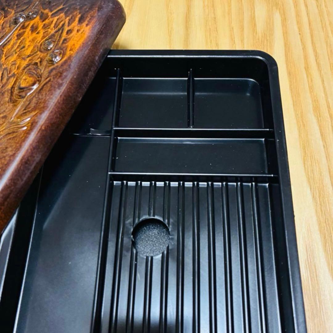 梅彫】文箱 硯箱 20cm×13.5cm レターケース 書道道具入れ 小物入れ