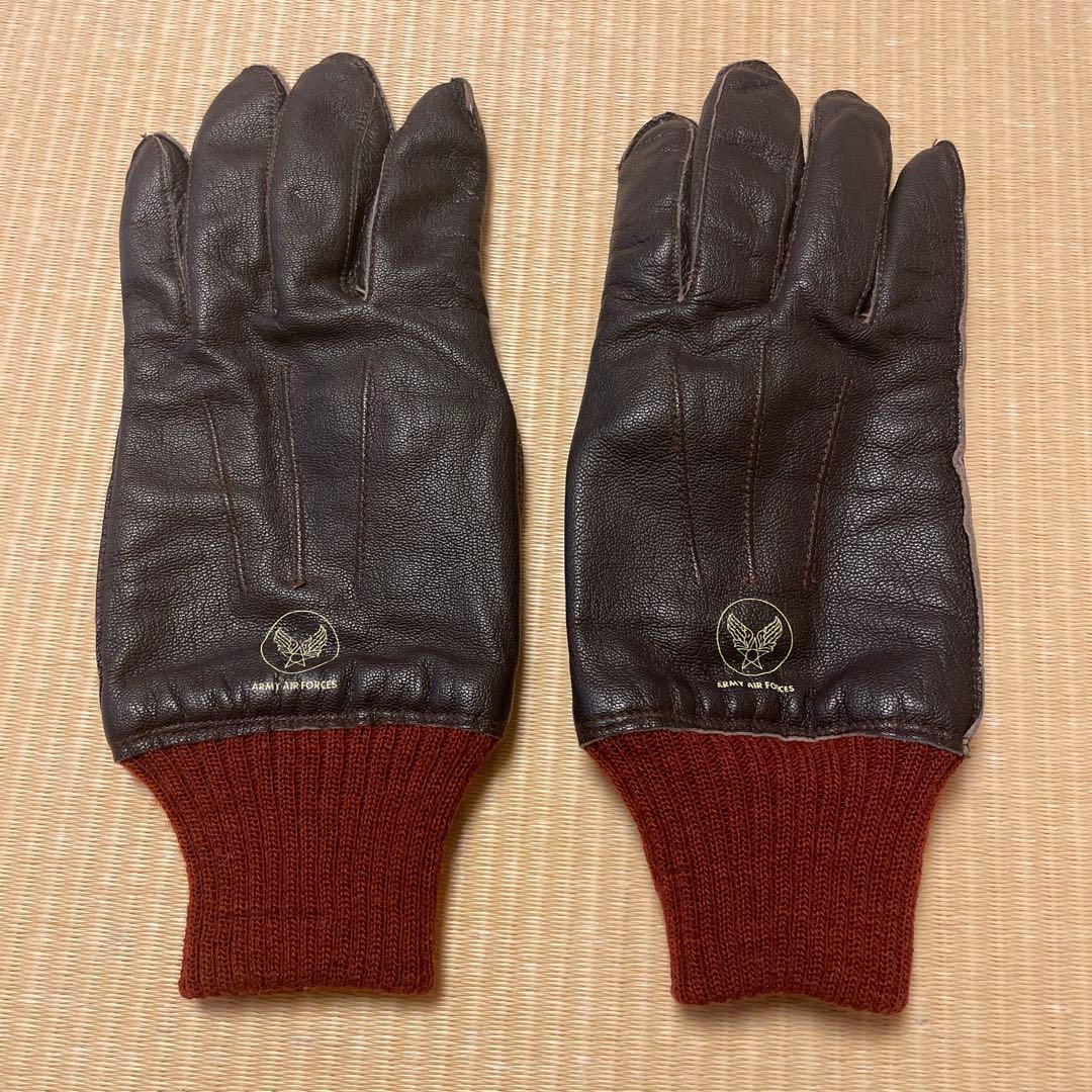 バズリクソンズ　BUZZ RICKSON'S ブラウン レザー手袋　A-10 BUZZ RICKSON'S バズリクソンズ Buzz Rickson's A-10 レザーグローブ