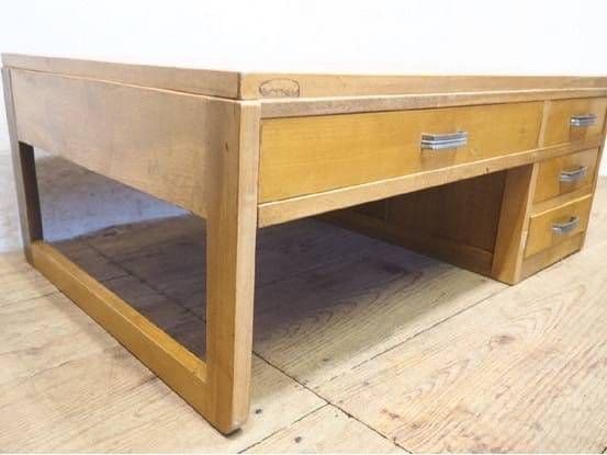 1141 ヴィンテージ ロータイプの片袖机 文机 展示台 テーブル レトロ