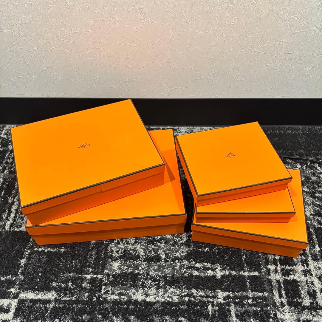 34 HERMES エルメス オレンジ 空箱 長方形 5個セット - メルカリ