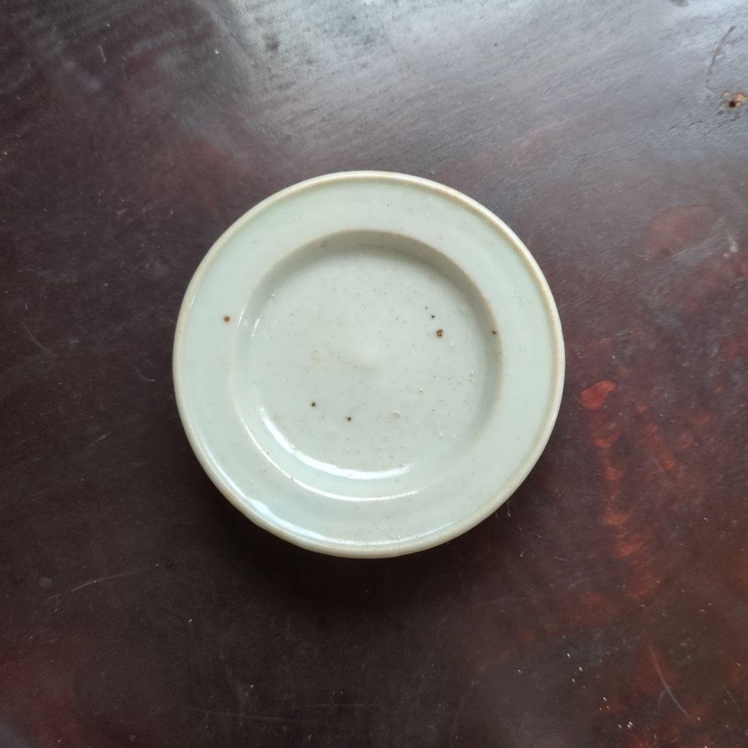 白磁皿 木箱付き 直径約10cm 骨董品 李朝初期 白磁 折縁