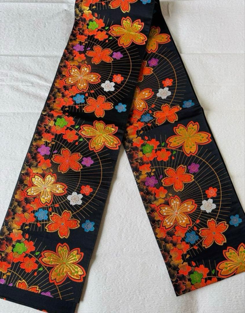 七五三に★正絹縮緬檜扇に鈴　七歳着物セット