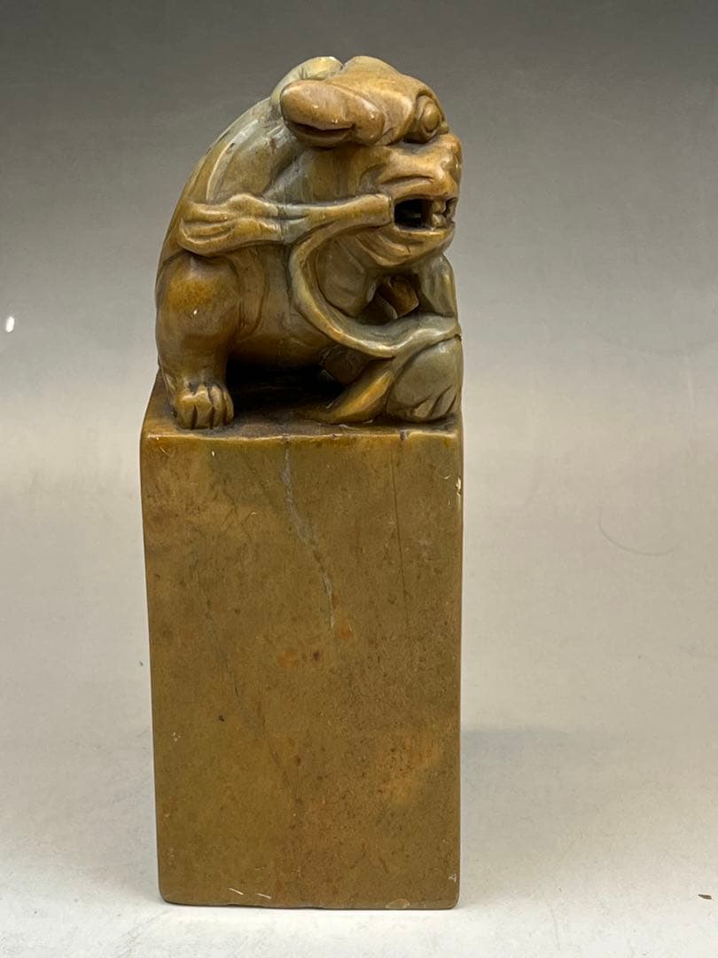 中国 寿山石 獅子彫印材 古印材 2点まとめて 送料込み - メルカリ