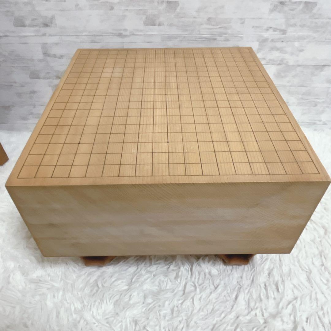 囲碁盤 蛤碁石 32号 那智黒碁石 へそ付 脚付き碁盤 ハマグリ 本榧? 新榧?