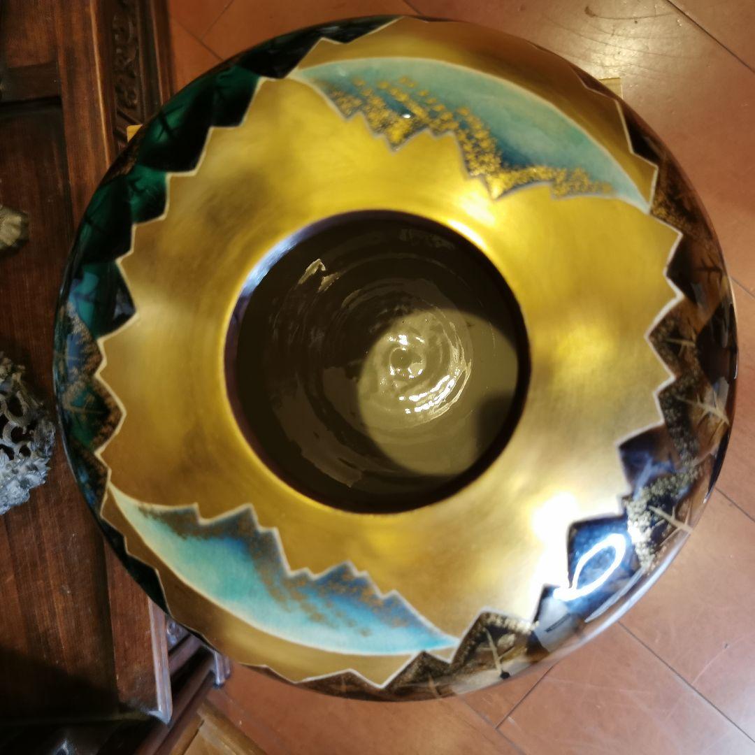 九谷焼9号花瓶 静山【山上竹凰】（木箱入）