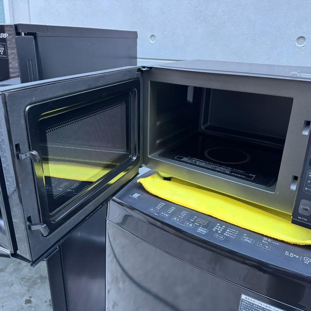 100⭐️2024.22.21年製★シャープ冷蔵庫オーブンレンジハイアール洗濯機黒