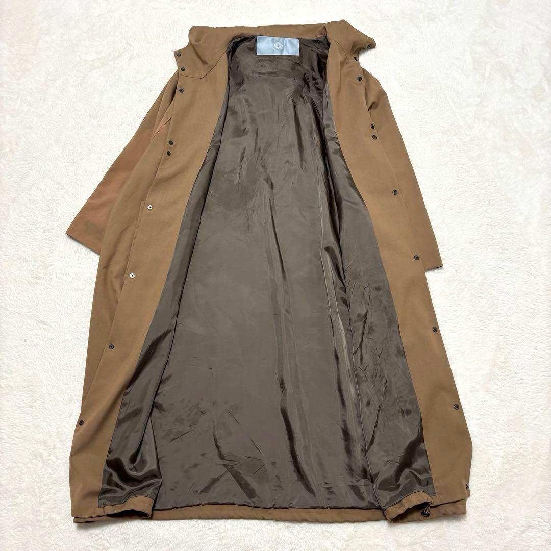 Dulcamara よそいきレイヤードビッグフラップロングコート ブラウン