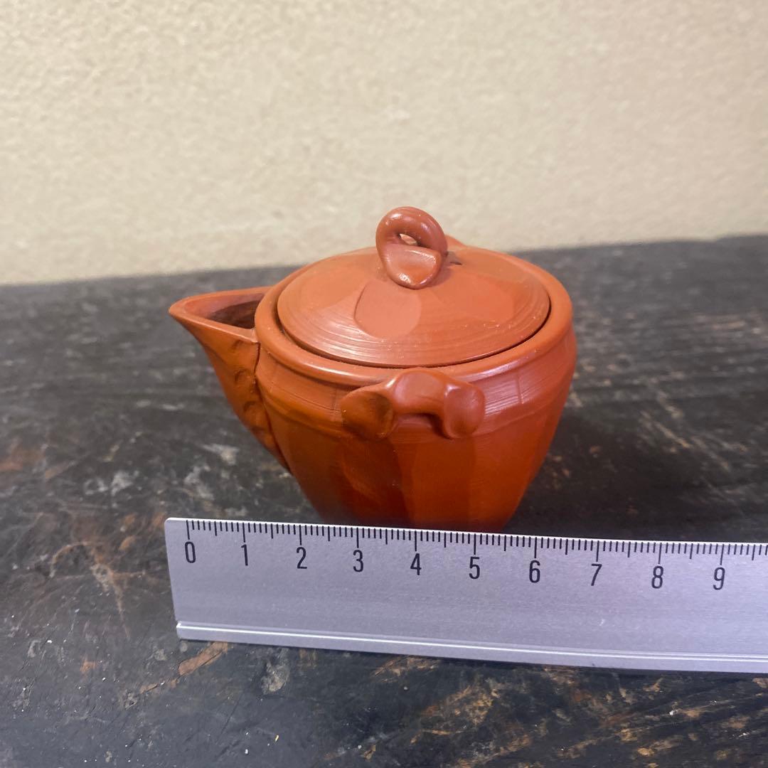 杉江木仙作 常滑急須 小型 朱泥 宝瓶 茶注A