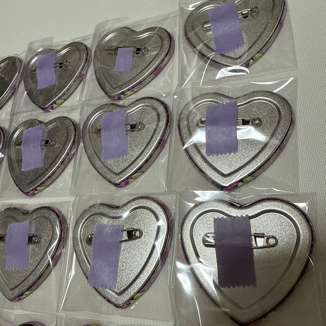 忍たま乱太郎　平滝夜叉丸　ハート缶バッジ　30個