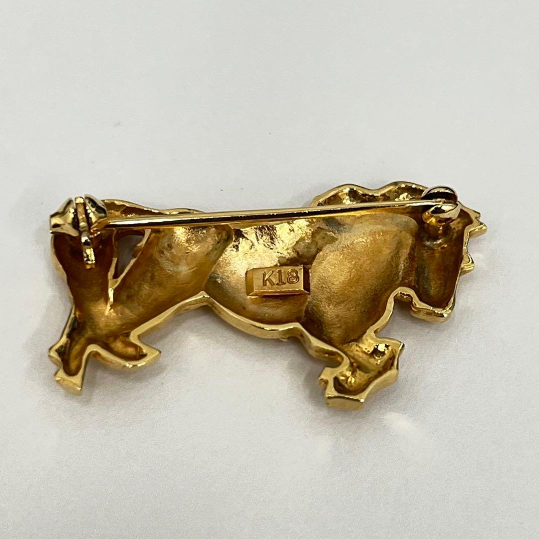 18金 K18 ゴールド 馬 ブローチ ホース 5.4g - メルカリ