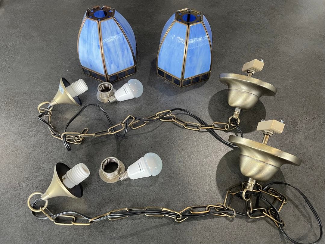 ペンダントライト ステンドグラス 日本製 Papillon Bleu ガラス 北欧