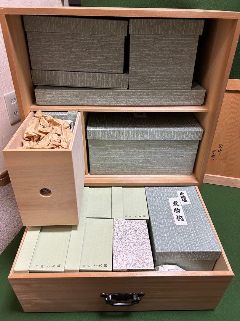 山中塗 懐石道具 一揃 塗師 宗明 未使用、美品 美術品・アンティーク