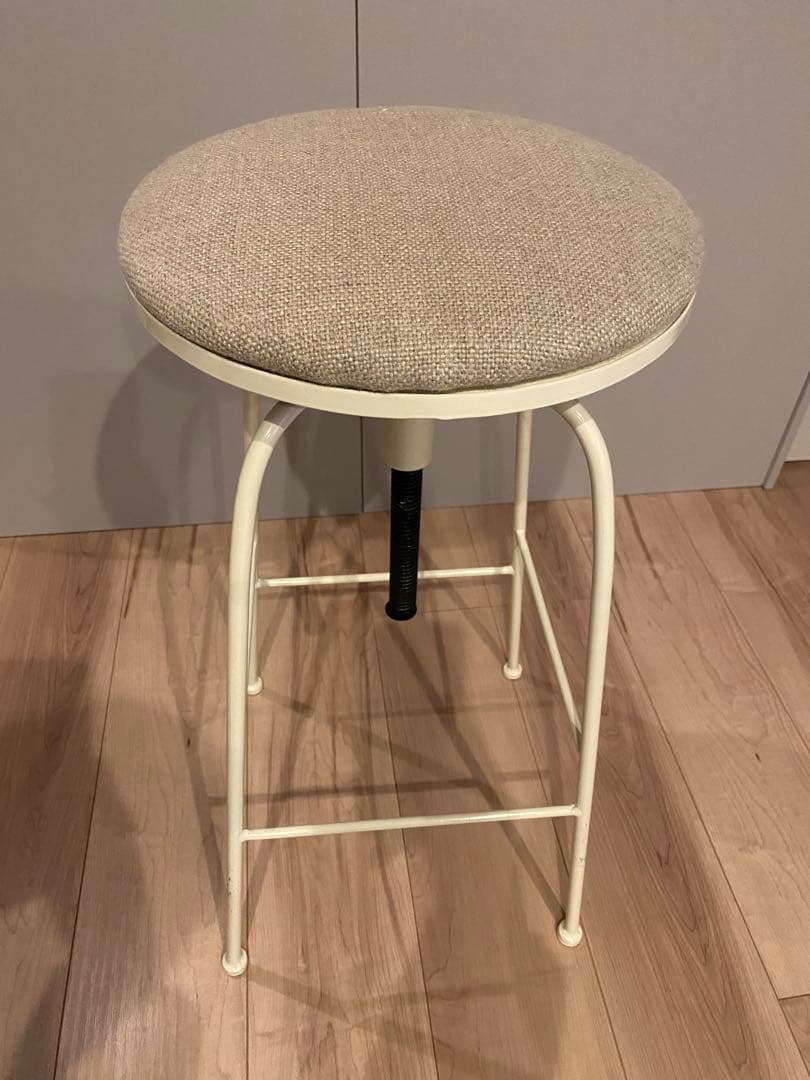 ZARA ハイスツール 回転式 グレー クッション