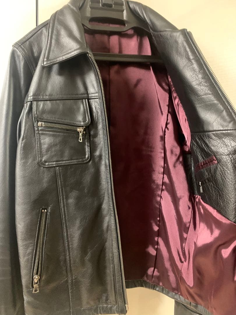 AVIREX エイジド スタンド シングルライダースカスタム 羊革 茶芯 M