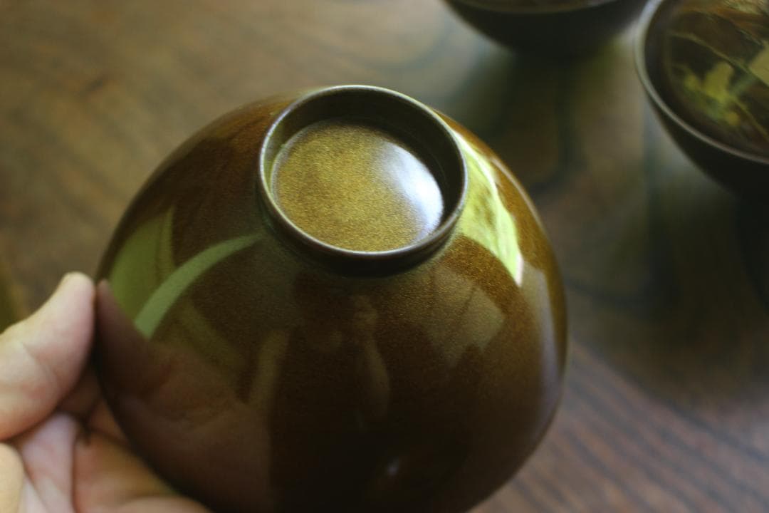 時代逸品！時代総梨地に優美な山水楼閣蒔絵の映えるお椀5点（検輪島塗蒔絵椀懐石椀