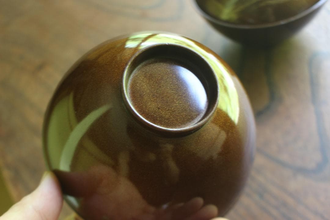 時代逸品！時代総梨地に優美な山水楼閣蒔絵の映えるお椀5点（検輪島塗蒔絵椀懐石椀