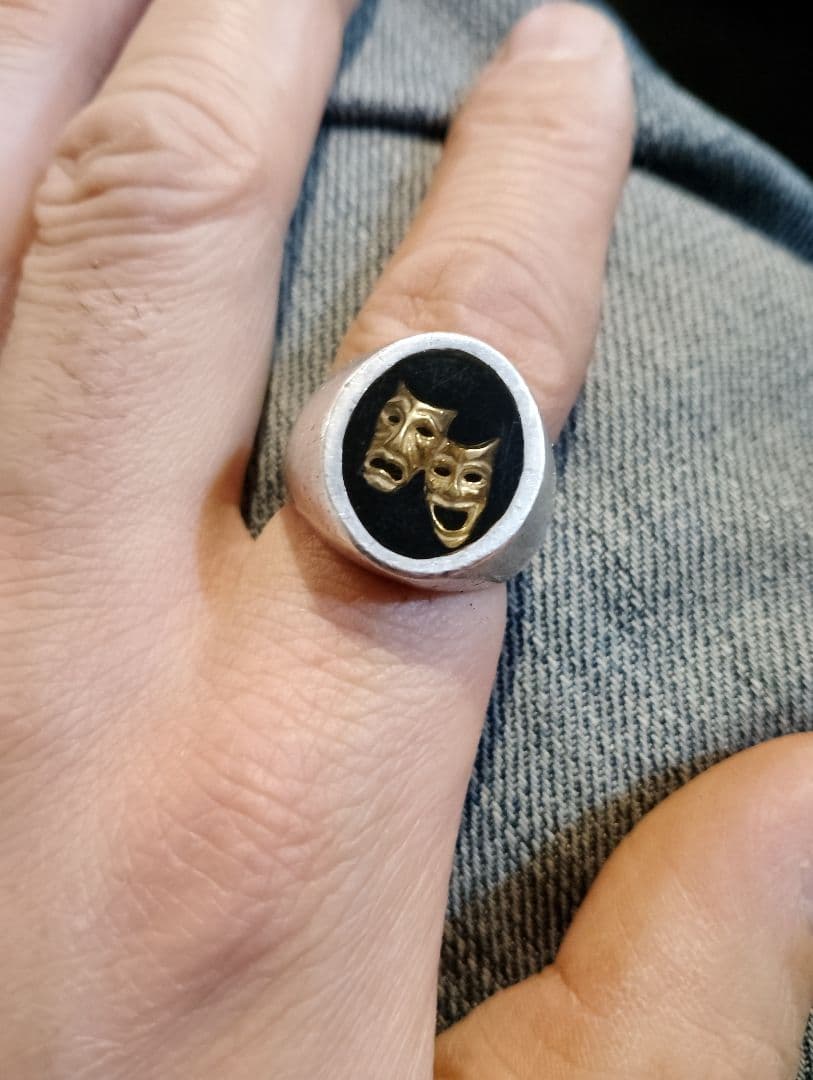 プ*ル様 銀無垢　廃盤品DRY BONES Two Face K18 リング無垢