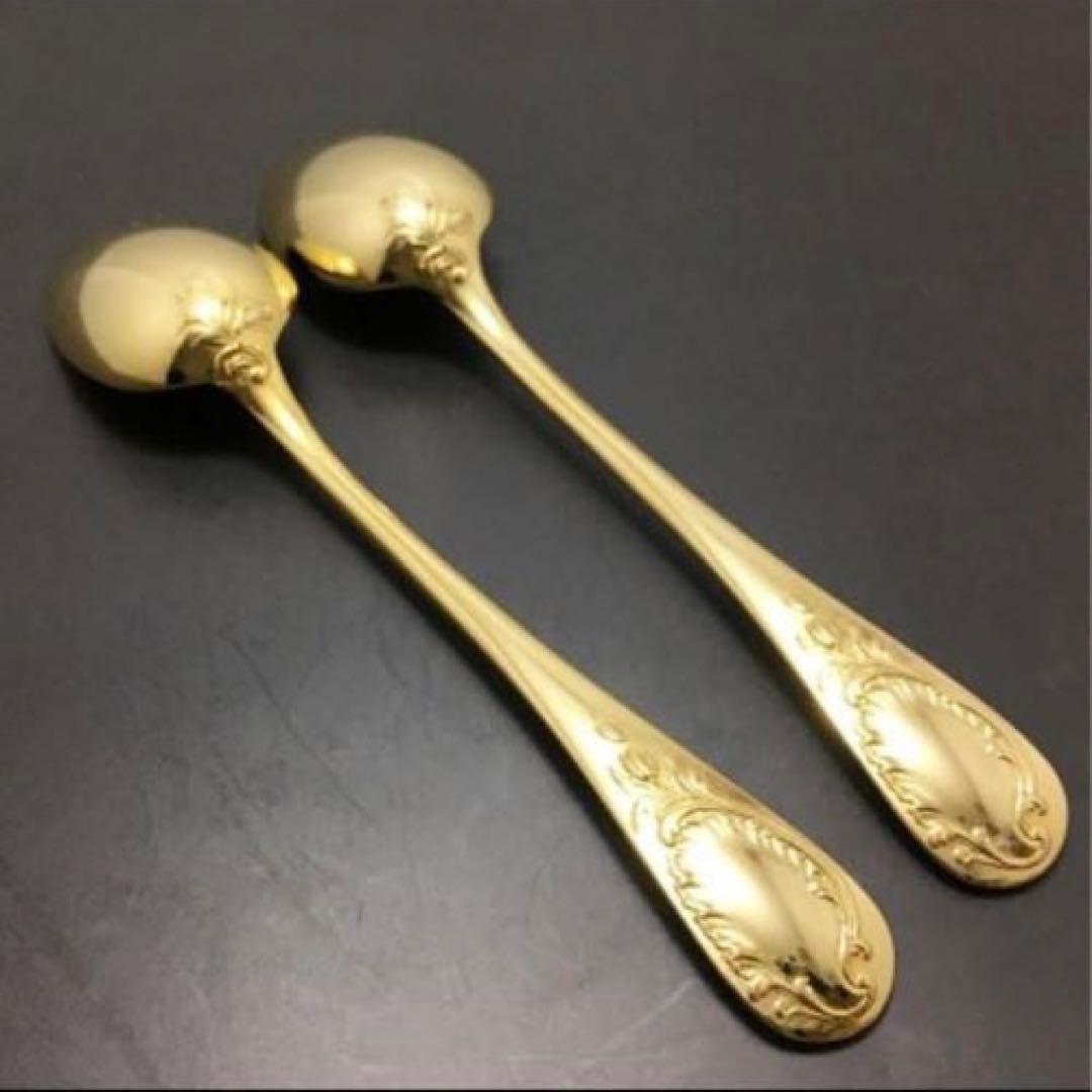 Christofle ティースプーン 金彩