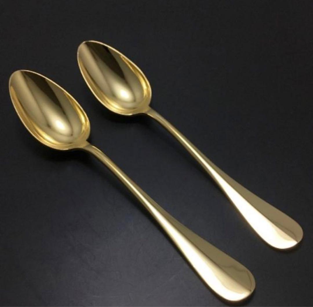 Christofle ティースプーン 金彩