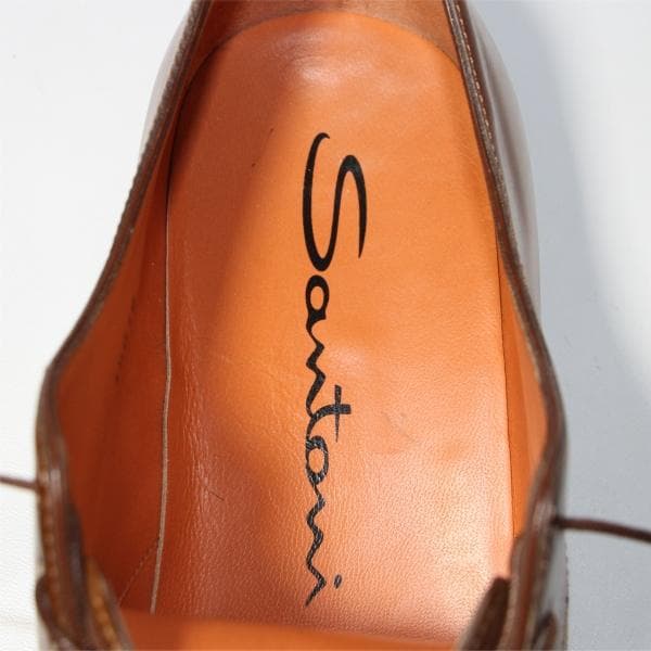じ*ん様 SANTONI サントーニ プレーントゥ ダービー 15018 茶色