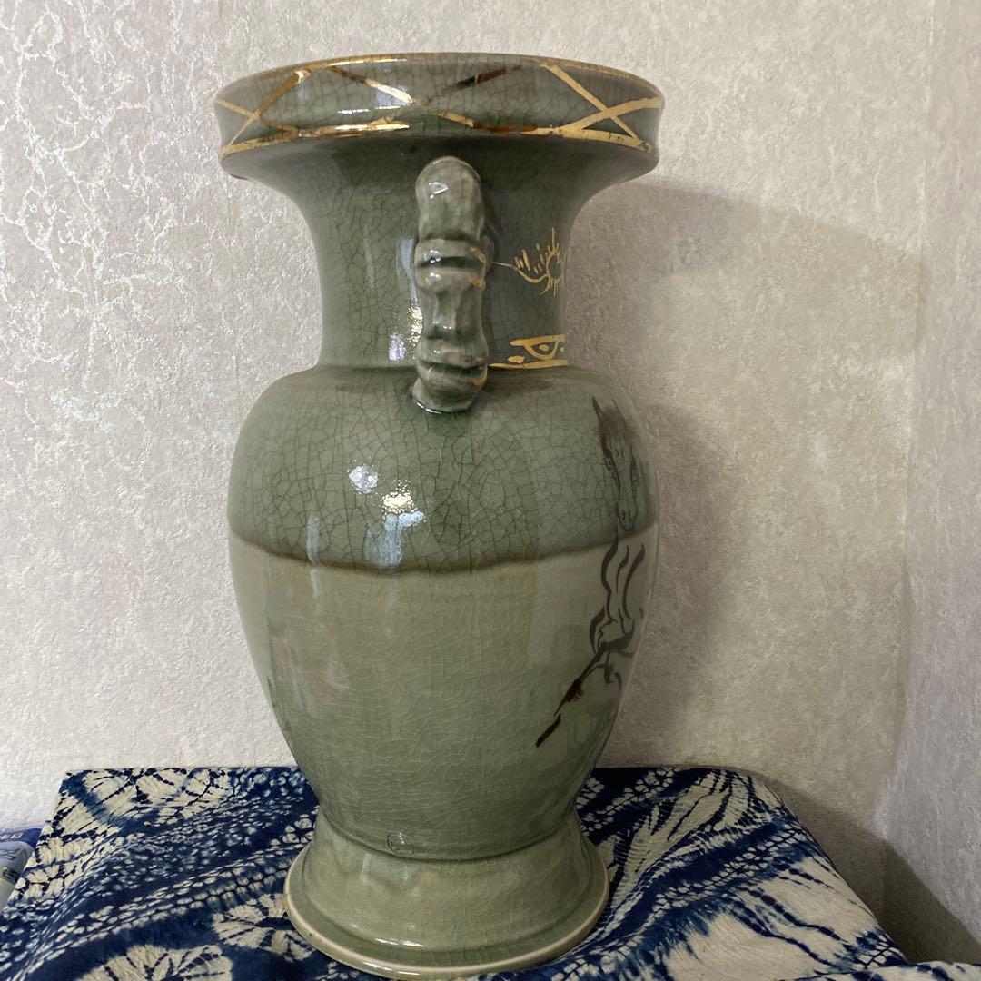 相馬焼 大花瓶 近徳 今年の干支 馬