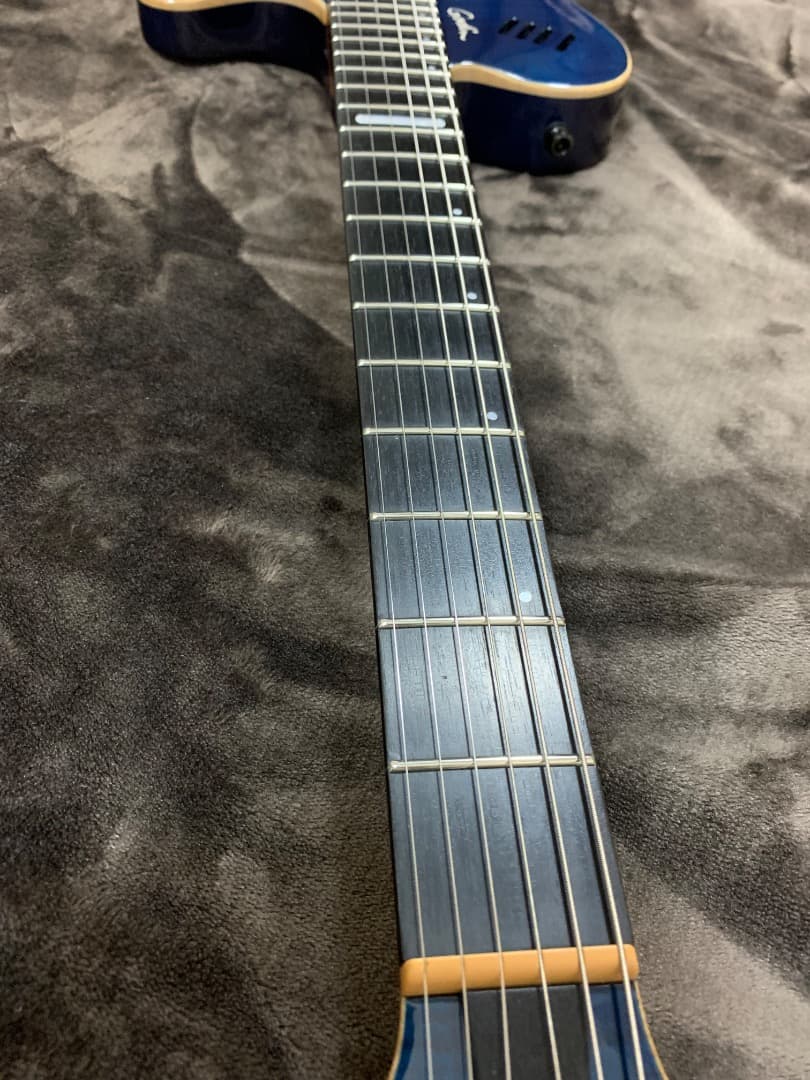 ギター GODIN LGXT Trans Blue Flame AAA SF