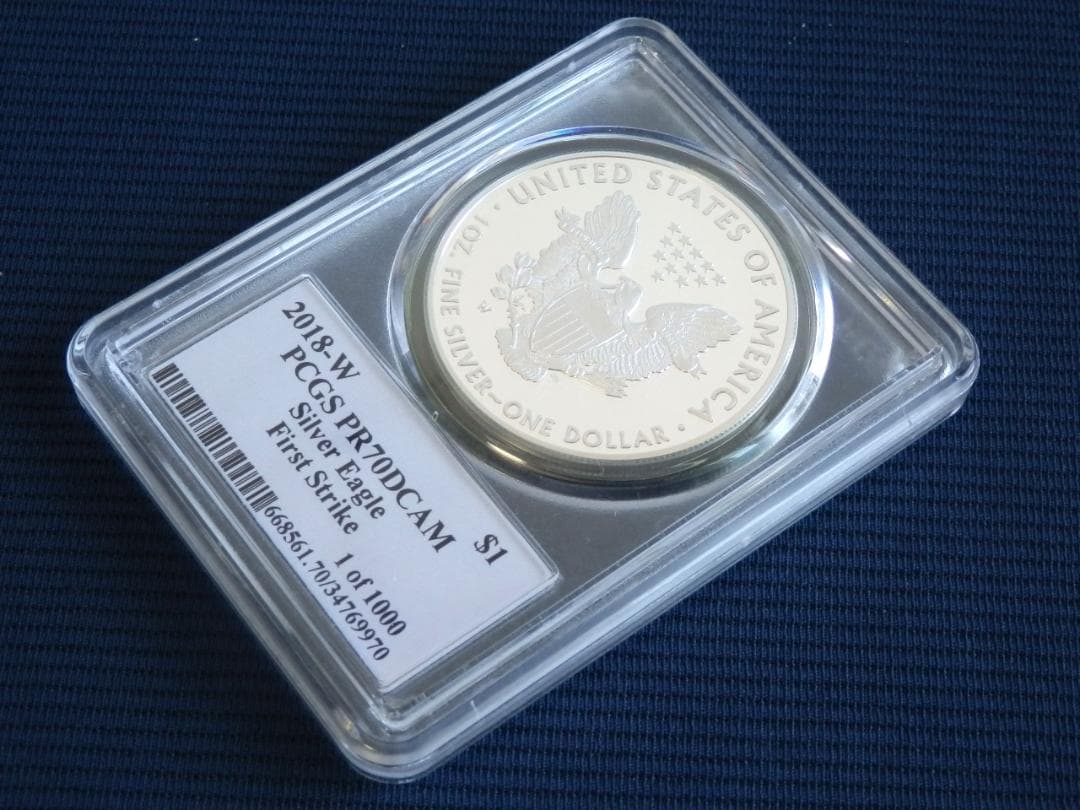 値下】米国2018年 イーグル銀貨 T・クリーブランド サインPR70DCAM