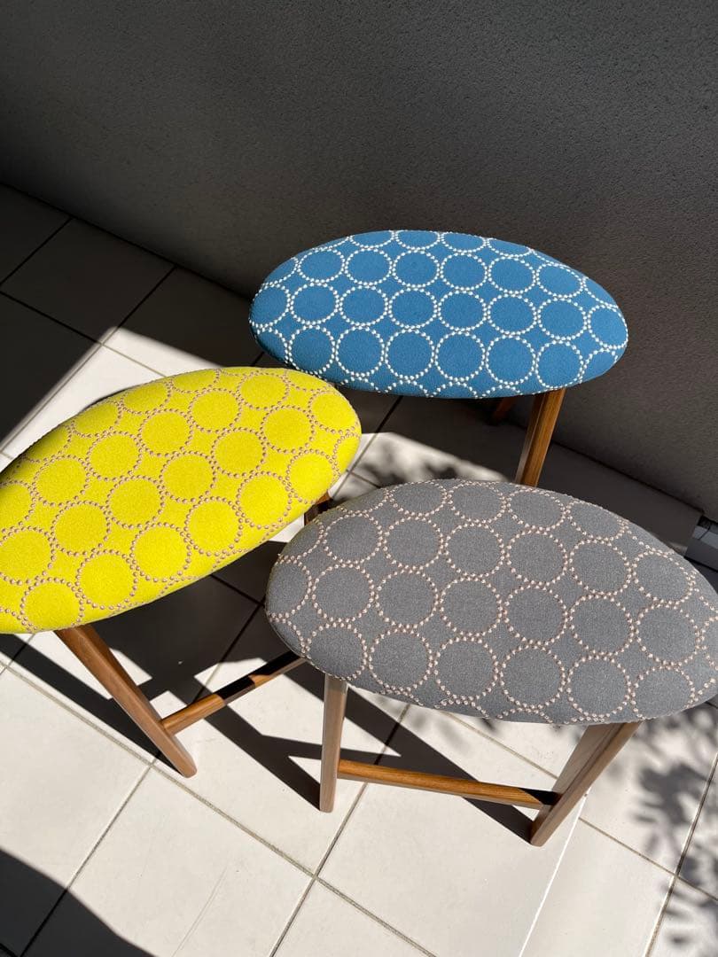 ミナペルホネン タンバリン dop イエロー 折りたたみ式 ハイスツール