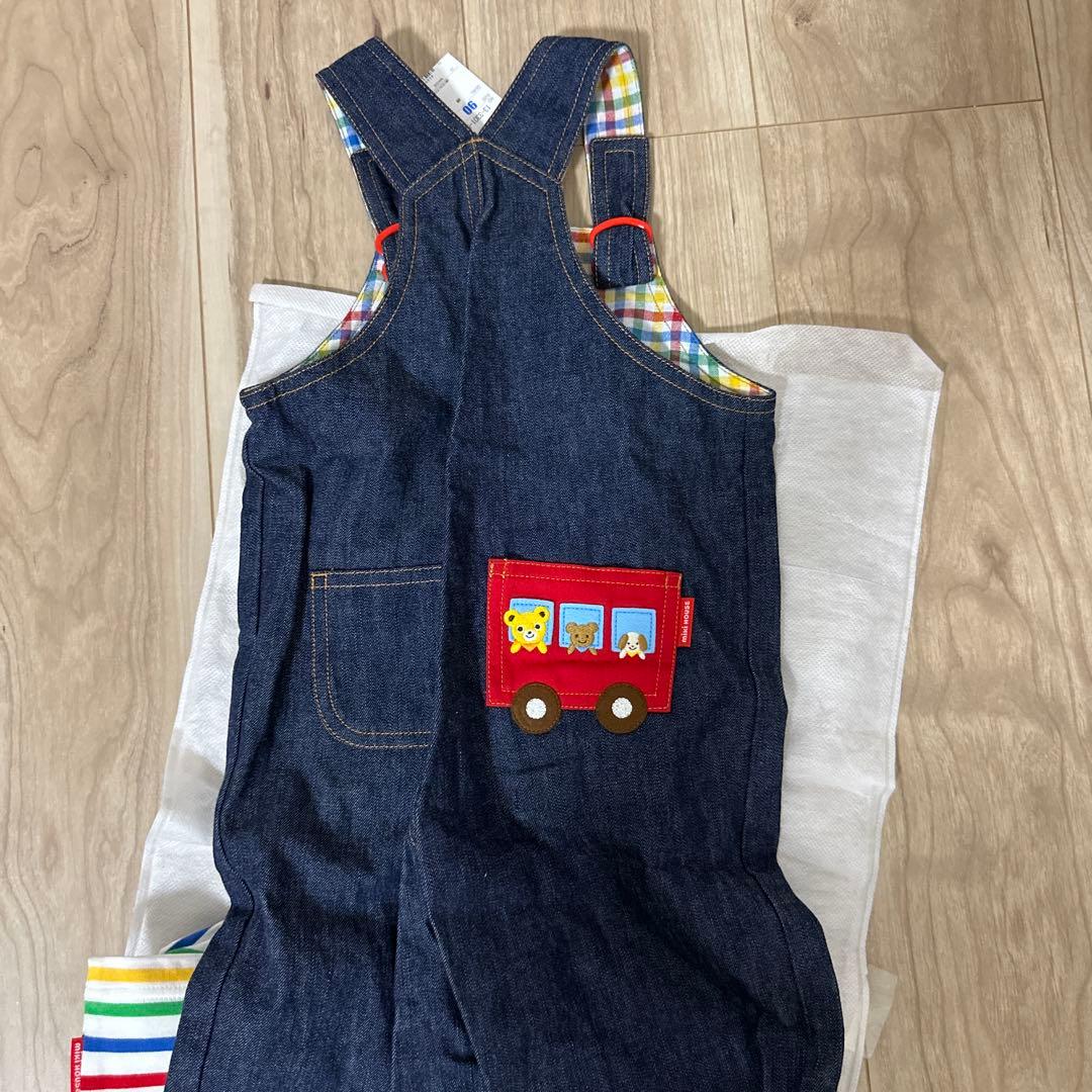 専用　saruwa2様　ミキハウス デニムオーバーオールセット 90