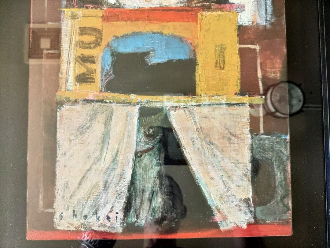 猫の時間 松波照慶 M8号 縦 かわいいネコちゃん 油彩画 4匹