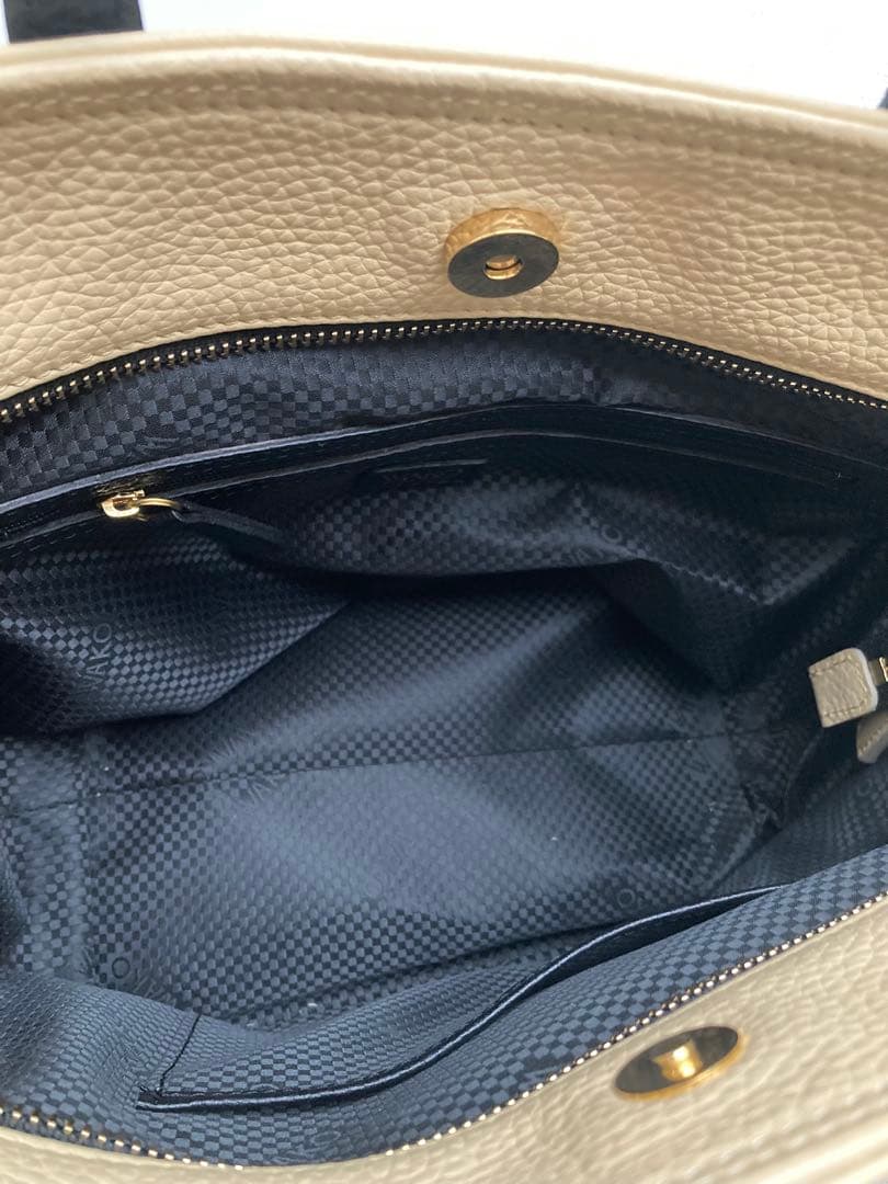 未使用 WAKO 銀座和光 ハンドバッグ アニマル柄 ファー レザー シボ革